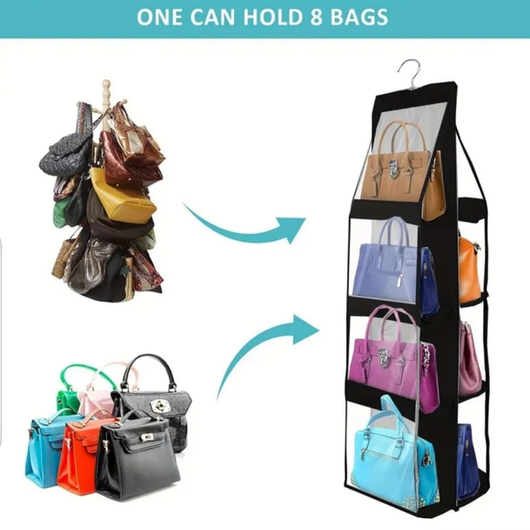 - 8 Pocket Handbag organizer - Gray - Picture 2 of 11